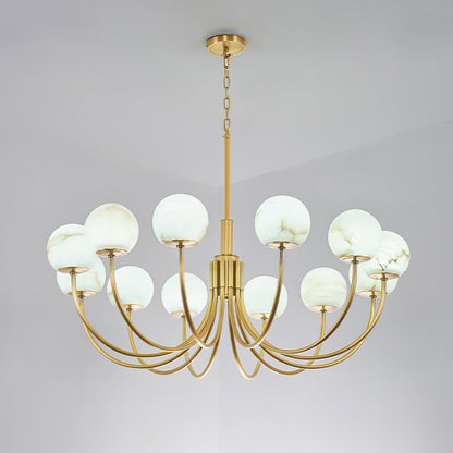 Aurelian Alabaster Globe Chandelier Chandelier