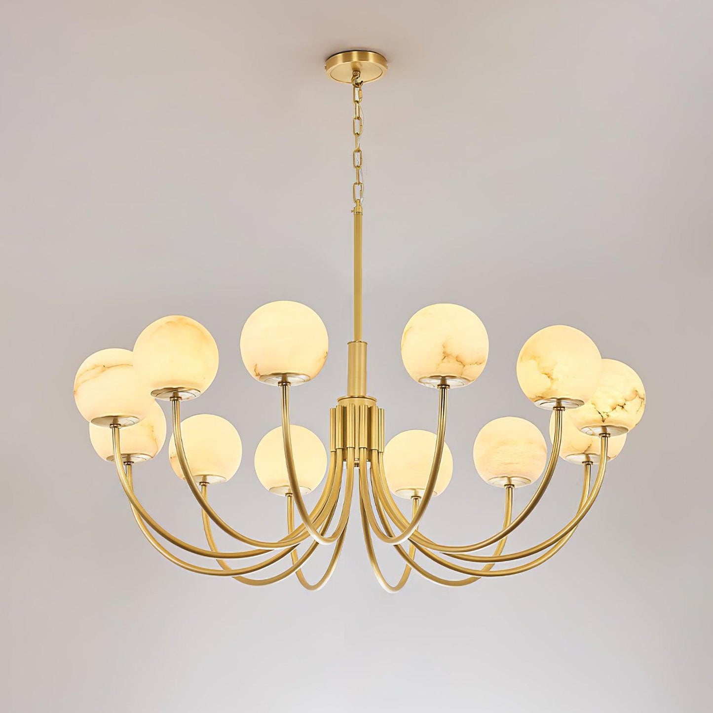 Aurelian Alabaster Globe Chandelier Chandelier