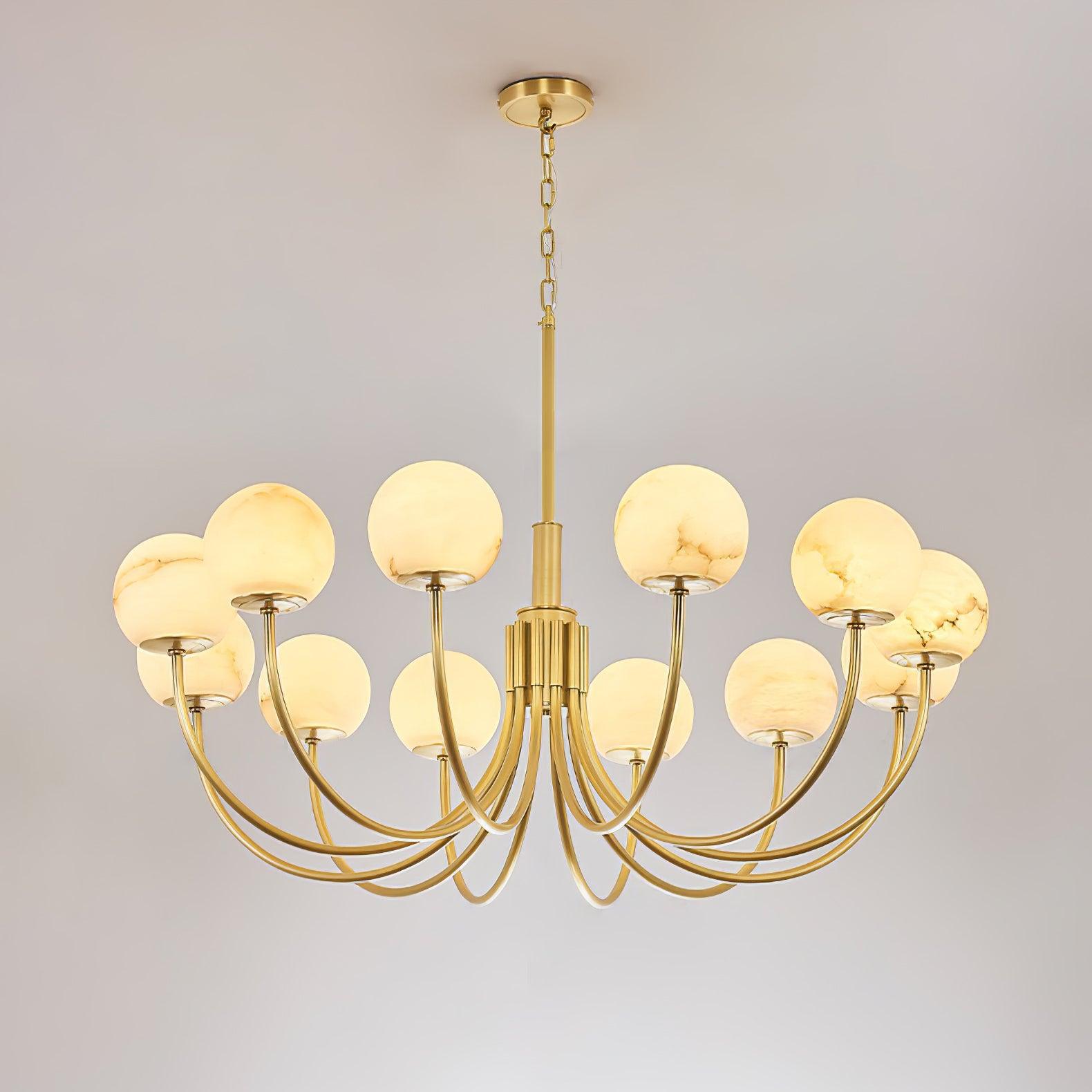 Aurelian Alabaster Globe Chandelier Chandelier