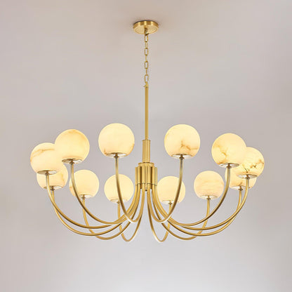 Aurelian Alabaster Globe Chandelier Chandelier