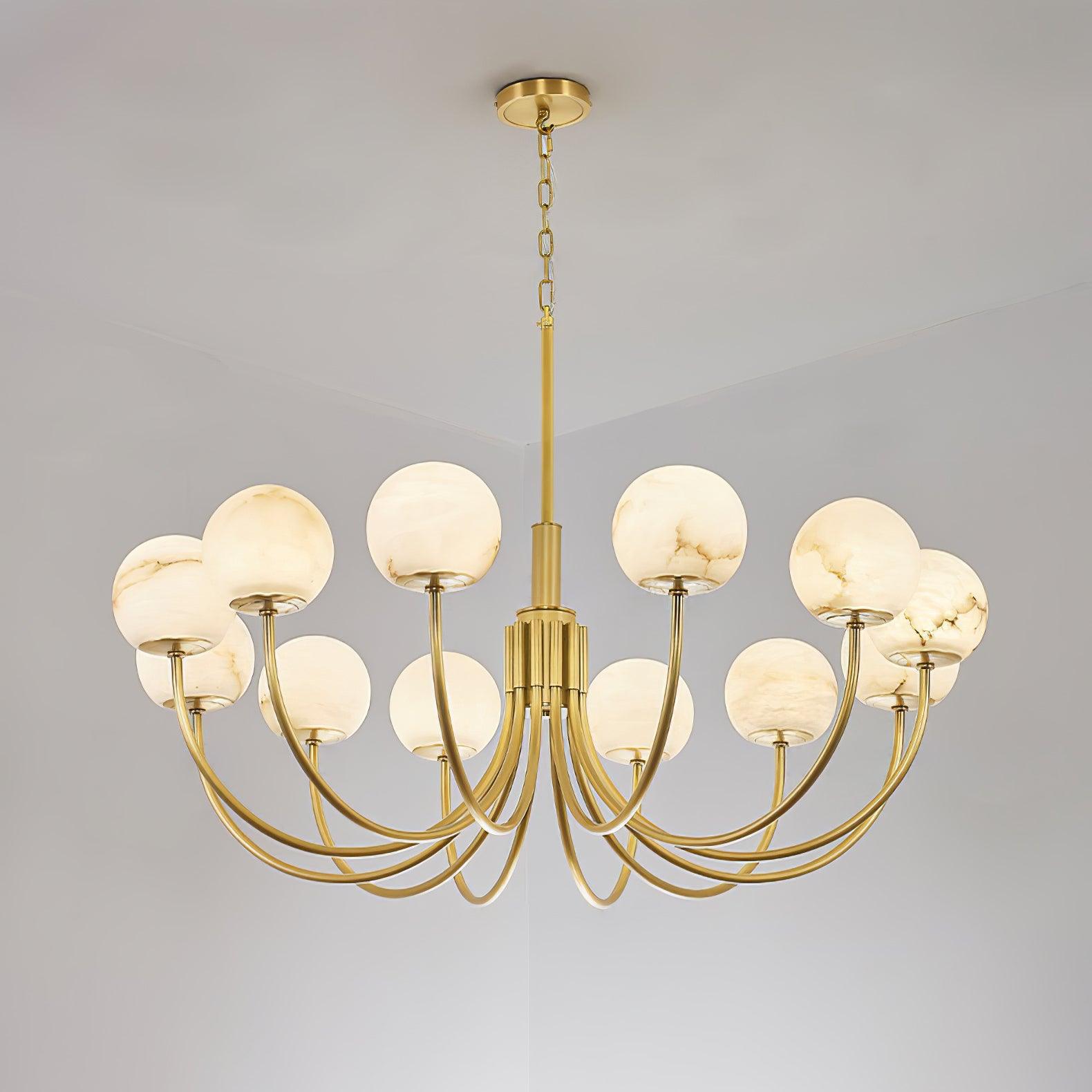 Aurelian Alabaster Globe Chandelier Chandelier