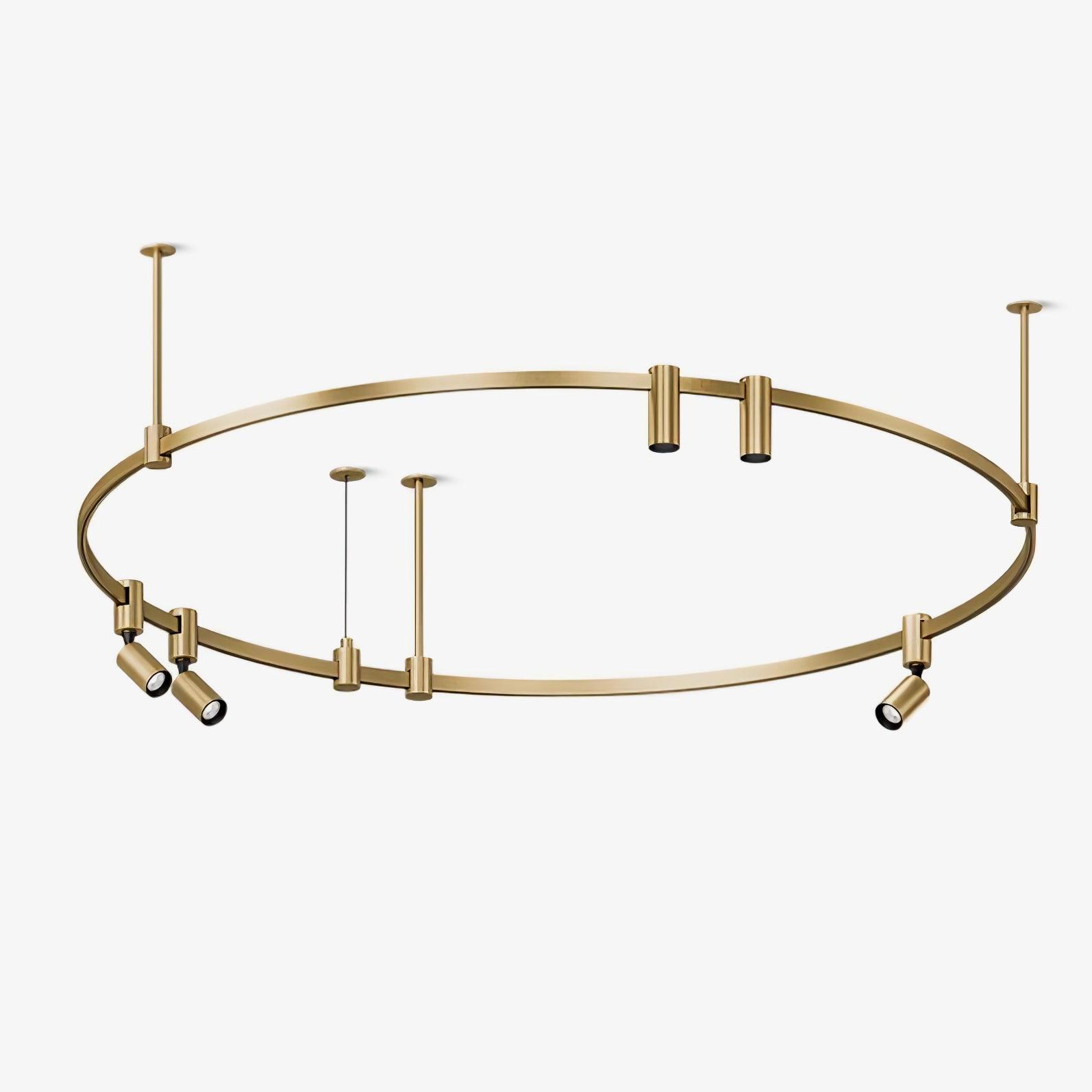 Auroom Round Chandelier ? 35.4″ x H 25.6″ / Dia 90cm x H 65cm / Gold / Warm Light Chandelier