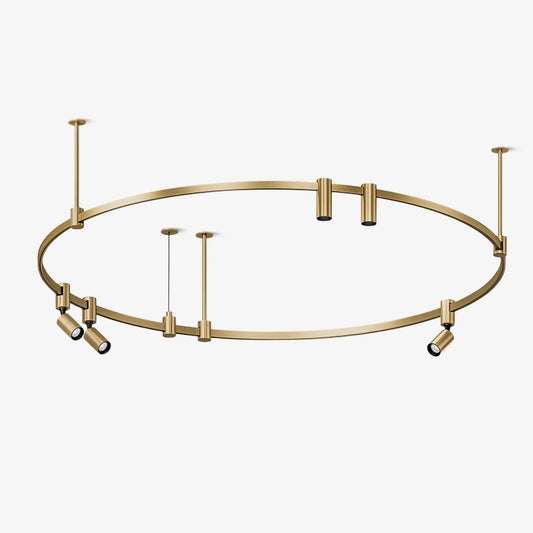 Auroom Round Chandelier ? 35.4″ x H 25.6″ / Dia 90cm x H 65cm / Gold / Warm Light Chandelier