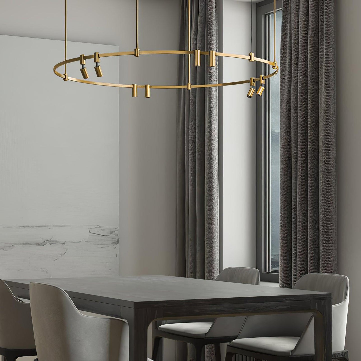Auroom Round Chandelier Chandelier
