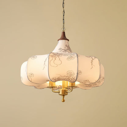 Aurora Bloom Pendant Light ? 19.7″ x H 18.9″ / Dia 50cm x H 48cm / Chain / Patterned Pendant light
