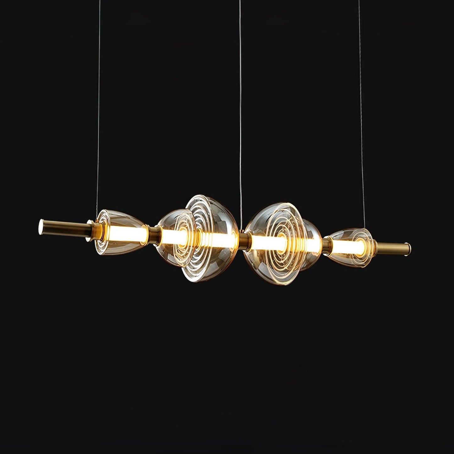 Aurora Luminosity Pendant Lamp Dia 59.1″ x H 11.8″ / Dia 150cm x H 30cm / Amber & Gold / Warm Light Pendant light