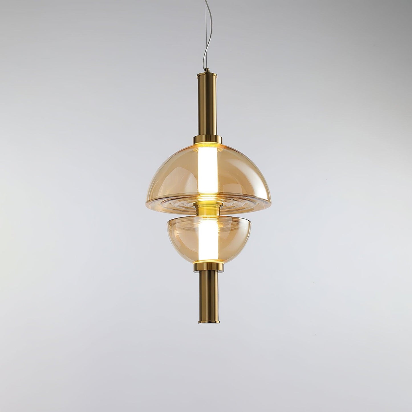 Aurora Luminosity Pendant Lamp Dia 11.8″ x H 23.6″ / Dia 30cm x H 60cm / Amber & Gold / Warm Light Pendant light