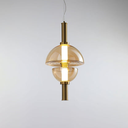 Aurora Luminosity Pendant Lamp Dia 11.8″ x H 23.6″ / Dia 30cm x H 60cm / Amber & Gold / Warm Light Pendant light
