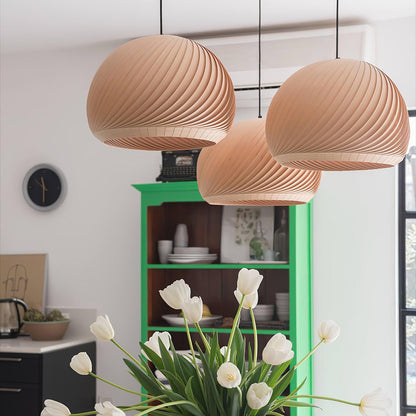 Aurora Whorl Wood Pendant Lamp Pendant light