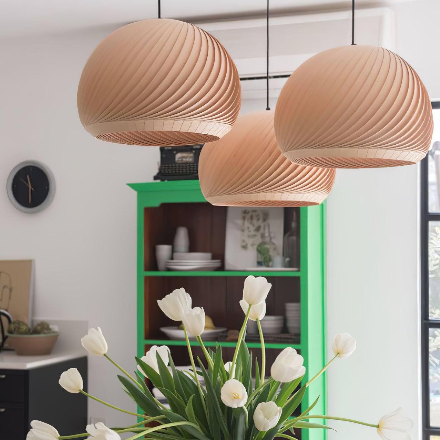 Aurora Whorl Wood Pendant Lamp Pendant light