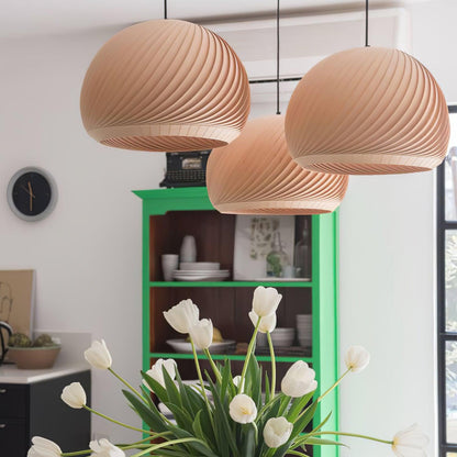 Aurora Whorl Wood Pendant Lamp Pendant light