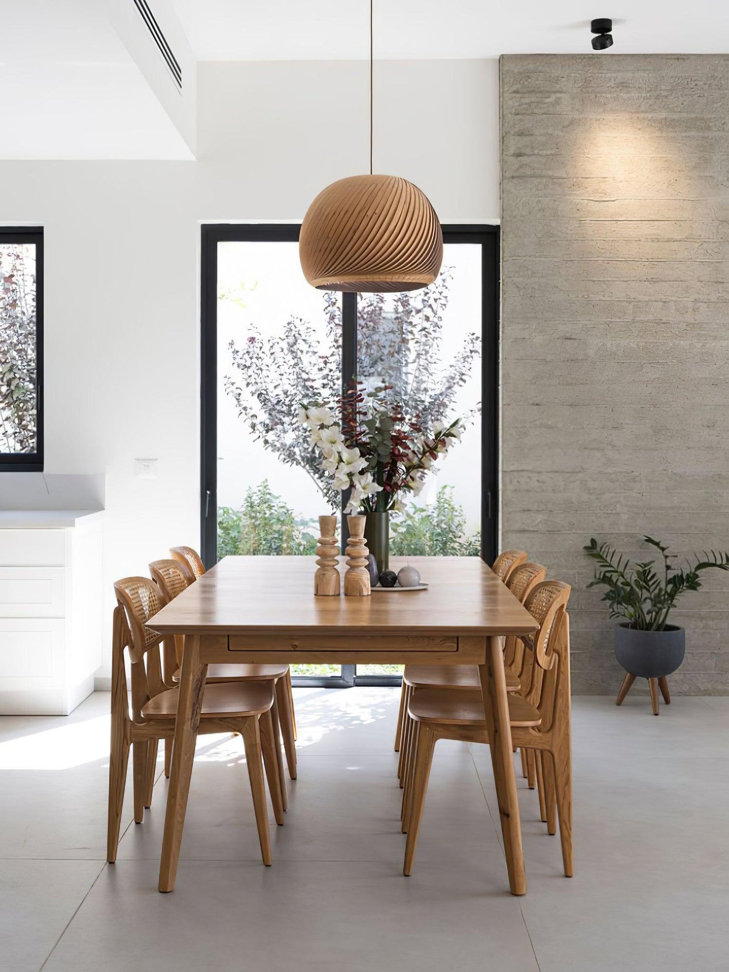 Aurora Whorl Wood Pendant Lamp Pendant light