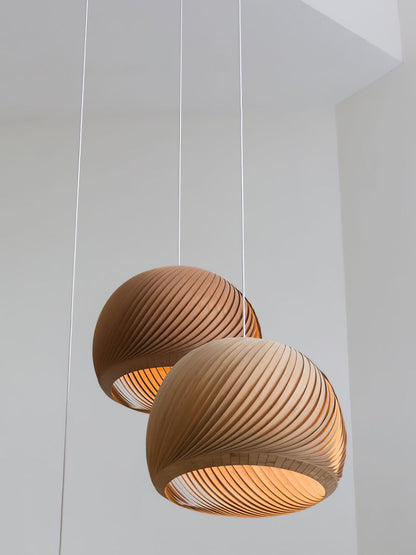 Aurora Whorl Wood Pendant Lamp Pendant light