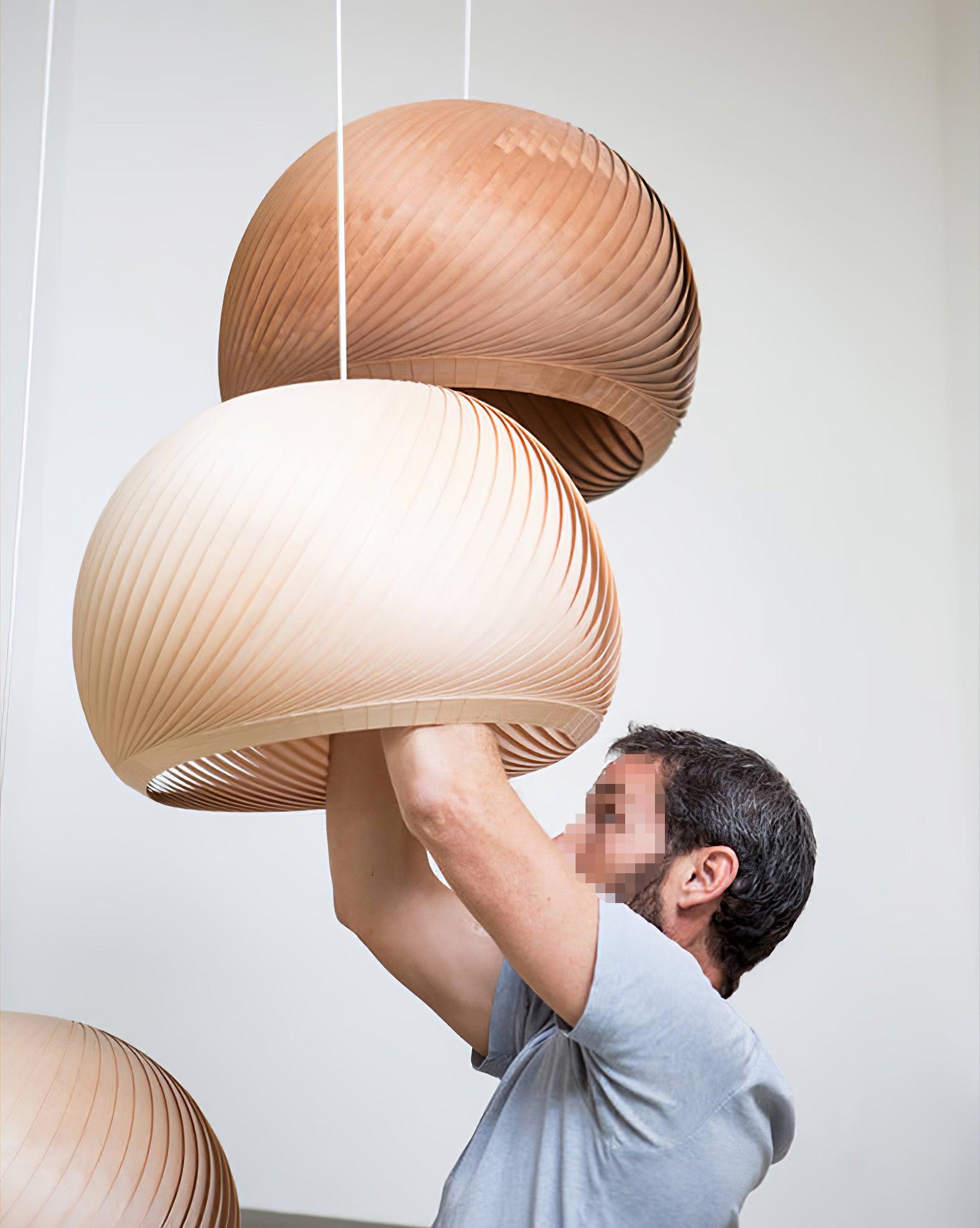 Aurora Whorl Wood Pendant Lamp Pendant light