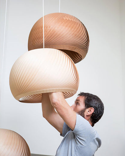 Aurora Whorl Wood Pendant Lamp Pendant light