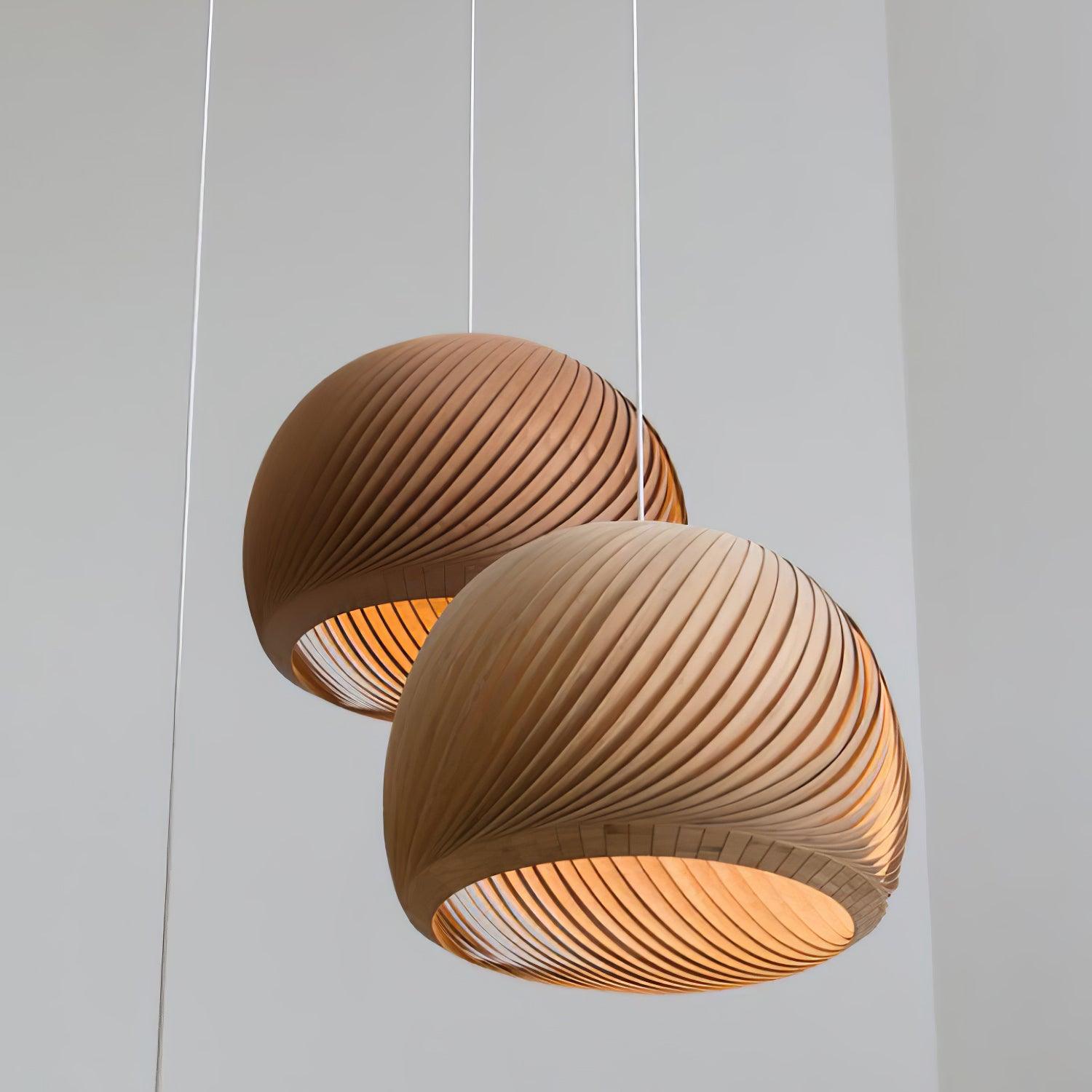 Aurora Whorl Wood Pendant Lamp Pendant light
