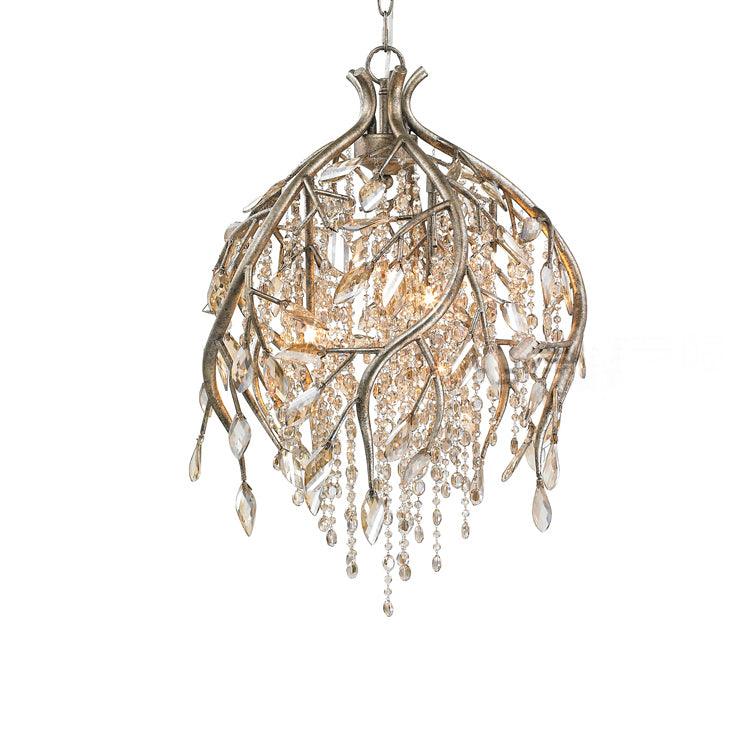Autumn Twilight Chandelier Dia 19.7″ x H 25.6″ / Dia 50cm x H 65cm / Antique gold & Amber Chandelier