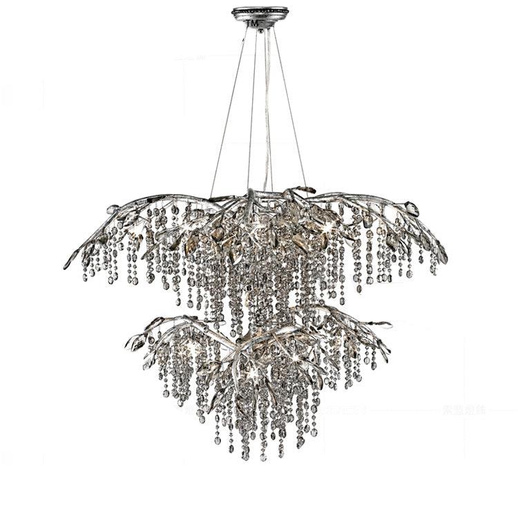 Autumn Twilight Chandelier Dia 39.4″ x H 27.6″ / Dia 100cm x H 70cm / Antique silver & Clear Chandelier