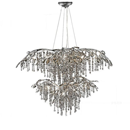 Autumn Twilight Chandelier Dia 39.4″ x H 27.6″ / Dia 100cm x H 70cm / Antique silver & Clear Chandelier