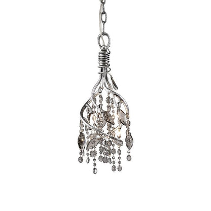 Autumn Twilight Chandelier Dia 8.7″ x H 16.9″ / Dia 22cm x H 43cm / Antique silver & Clear Chandelier