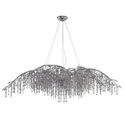 Autumn Twilight Chandelier Dia 74.8″ x H 23″ / Dia 190cm x H 58.5cm / Antique silver & Clear Chandelier