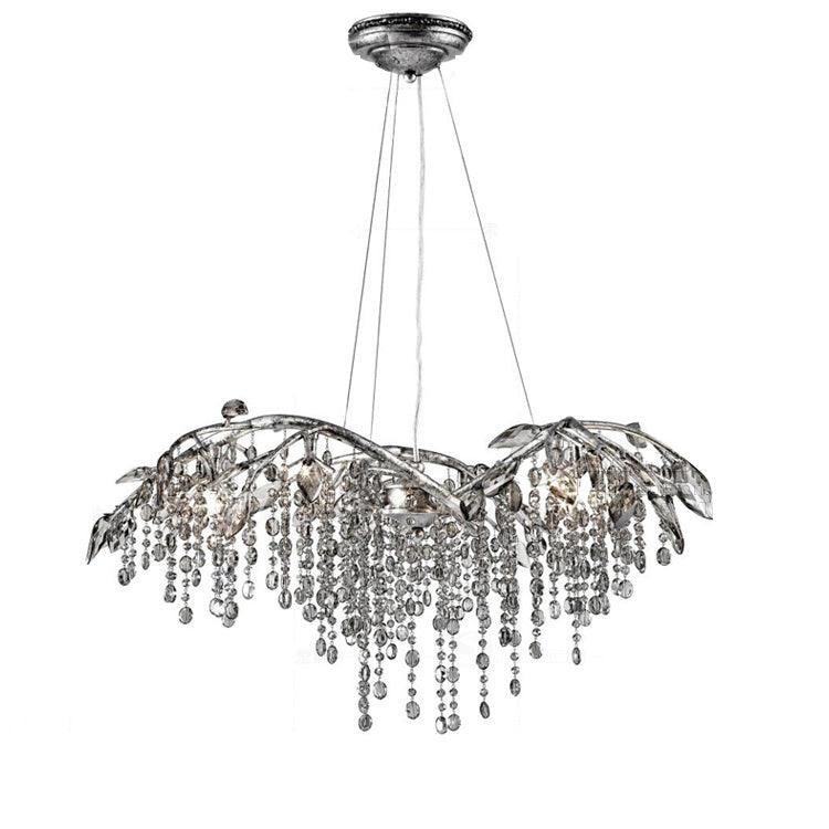 Autumn Twilight Chandelier Dia 26.8″ x H 14.2″ / Dia 68cm x H 36cm / Antique silver & Clear Chandelier