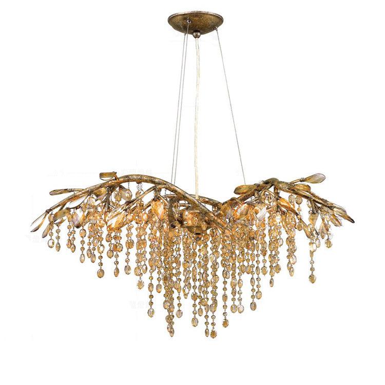 Autumn Twilight Chandelier Dia 26.8″ x H 14.2″ / Dia 68cm x H 36cm / Antique gold & Amber Chandelier