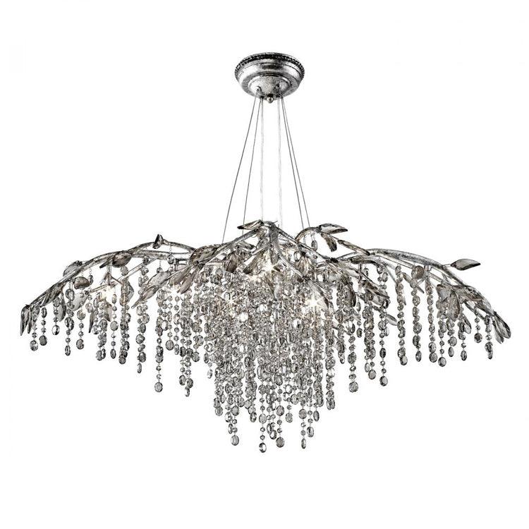 Autumn Twilight Chandelier Dia 39.4″ x H 15.7″ / Dia 100cm x H 40cm / Antique silver & Clear Chandelier