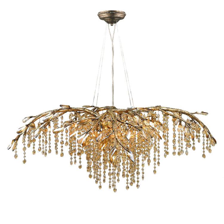 Autumn Twilight Chandelier Dia 39.4″ x H 15.7″ / Dia 100cm x H 40cm / Antique gold & Amber Chandelier