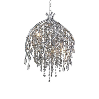 Autumn Twilight Chandelier Dia 19.7″ x H 25.6″ / Dia 50cm x H 65cm / Antique silver & Clear Chandelier