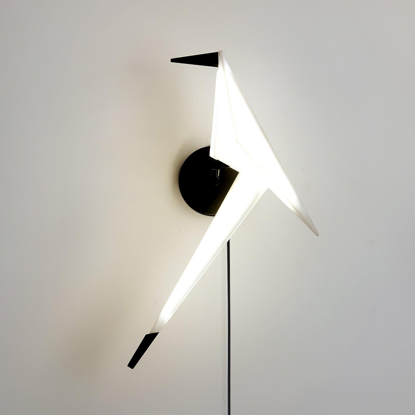 Avian Serenity Plug-In Wall Lamp ? 7.9″ X H 19.7″ / Dia 20cm X H 50cm / Black & White / US Plug Wall lamp