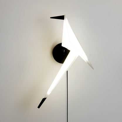 Avian Serenity Plug-In Wall Lamp ? 7.9″ X H 19.7″ / Dia 20cm X H 50cm / Black & White / US Plug Wall lamp