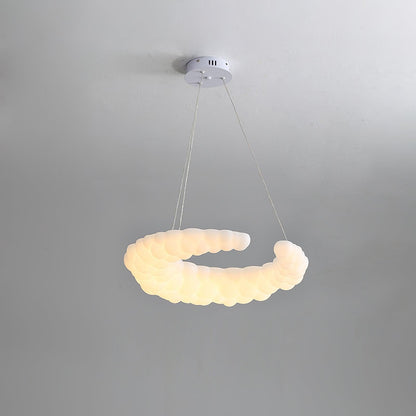 Avir Chandelier ? 19.6″ x H 5.9″ / Dia 50cm x H 15cm / White / Three-color changing light Chandelier