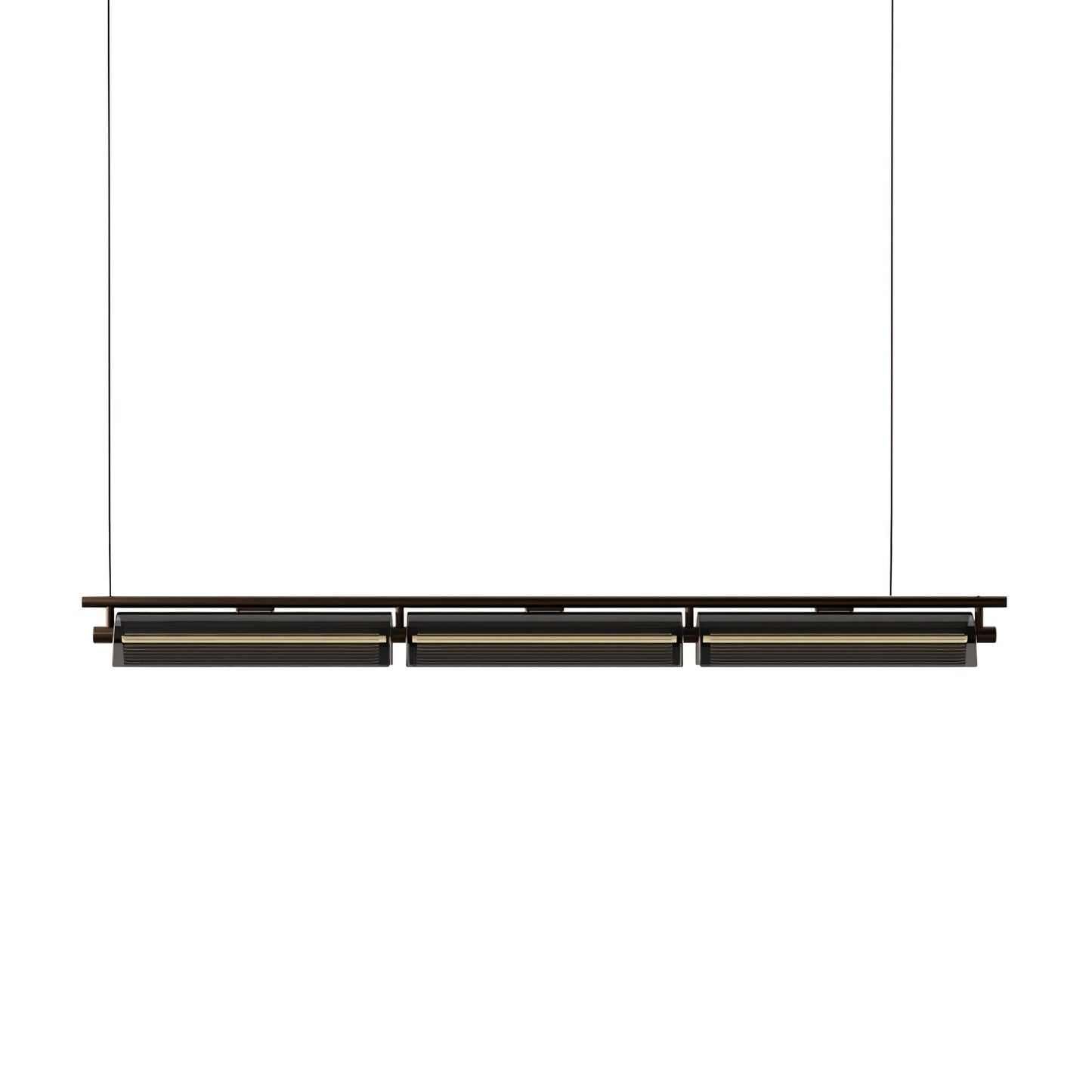 Axya Island Chandelier L 67.3″ x W 4.7″ x H 3.5″ / L 171cm x W 12cm x H 9cm / Smoke grey & Black / Three-Color Changing