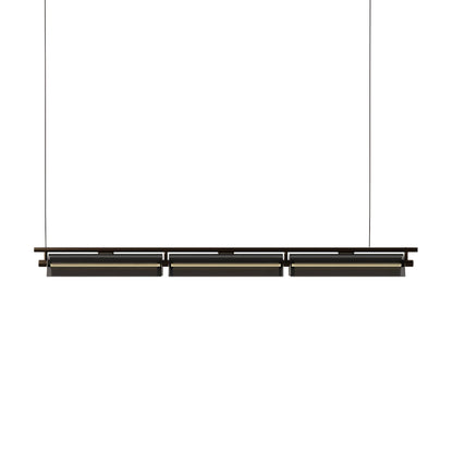 Axya Island Chandelier L 67.3″ x W 4.7″ x H 3.5″ / L 171cm x W 12cm x H 9cm / Smoke grey & Black / Three-Color Changing