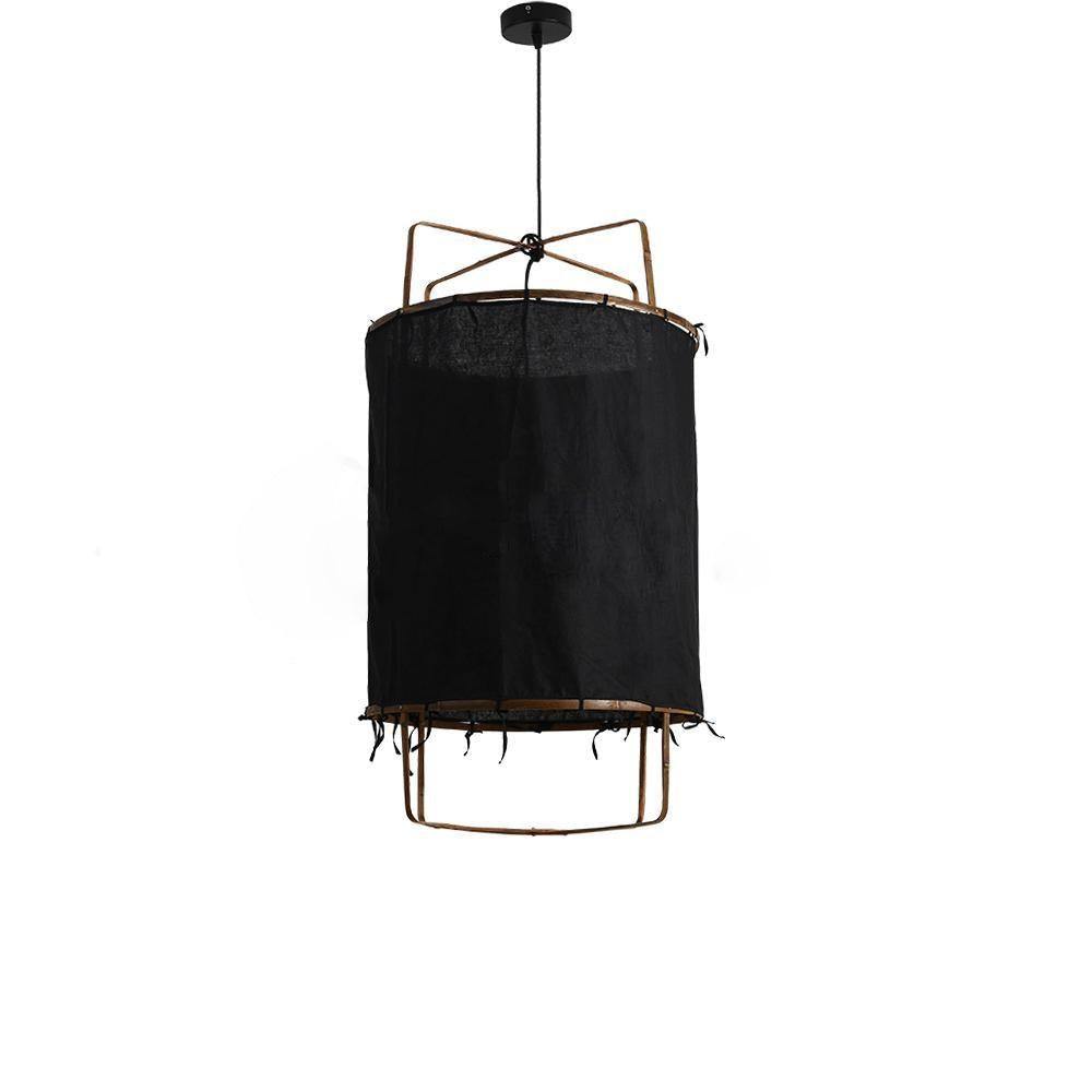 Ay illuminate Pendant Light ? 26.8″ x H 39.4″ / Dia 68cm x H 100cm / Black cotton cloth Pendant light