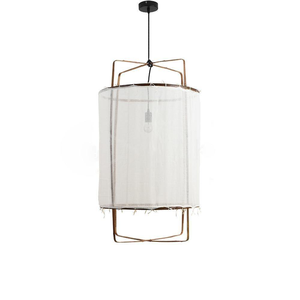Ay illuminate Pendant Light ? 26.8″ x H 39.4″ / Dia 68cm x H 100cm / White gauze Pendant light