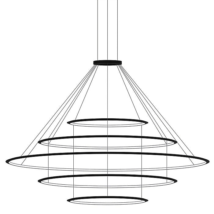 Circular LED 5 Tier Chandelier