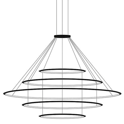 Circular LED 5 Tier Chandelier