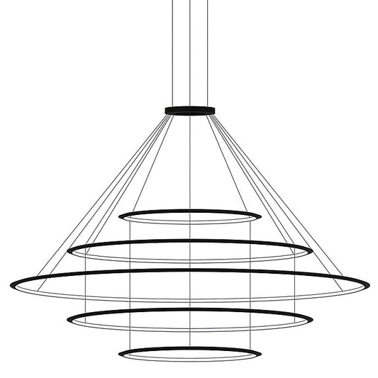 Circular LED 5 Tier Chandelier