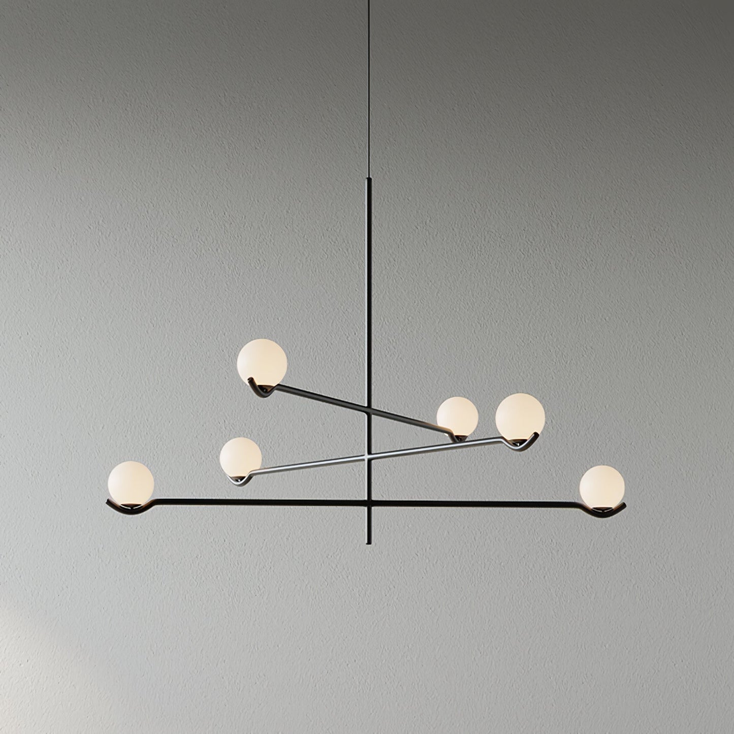 Baer Pendant Light 6-Lights ? 35.4″ x H 24.4″ / Black