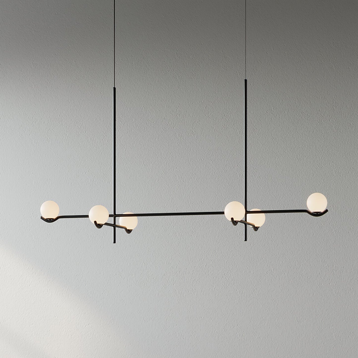 Baer Pendant Light 6-Lights ? 47.2″ x H 24.4″ / Black