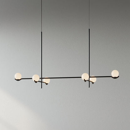 Baer Pendant Light 6-Lights ? 47.2″ x H 24.4″ / Black