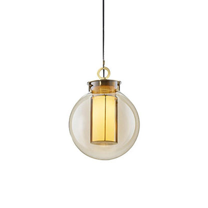 Bai Family Pendant Light Model A1: Dia 7″ x H 9.8″ / Dia 18cm x H 25cm / Amber Pendant light