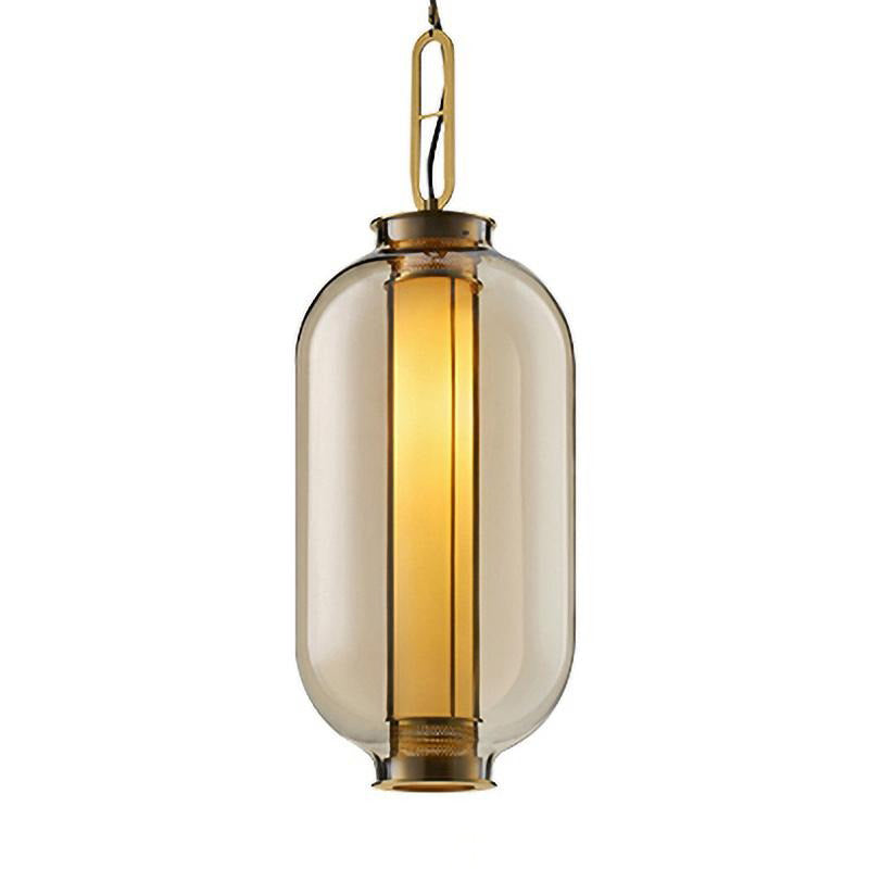 Bai Family Pendant Light Model B2: Dia 0.6″ x H 33.5″ / Dia 27cm x H 85cm / Amber Pendant light