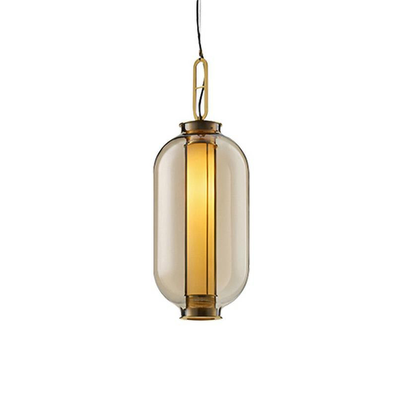 Bai Family Pendant Light Model B1: Dia 8.6″ x H 23.6″ / Dia 22cm x H 60cm / Amber Pendant light