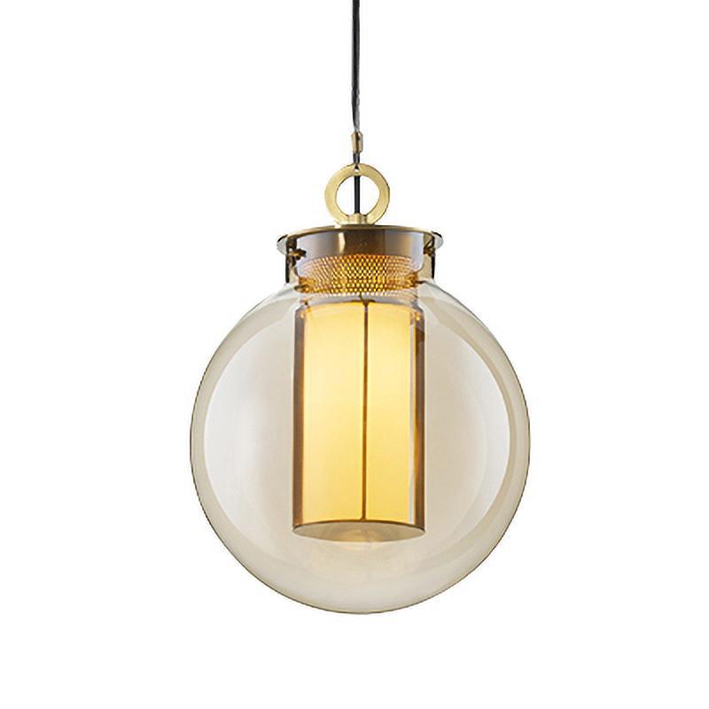 Bai Family Pendant Light Model A2: Dia 9.8″ x H 12.6″ / Dia 25cm x H 32cm / Amber Pendant light