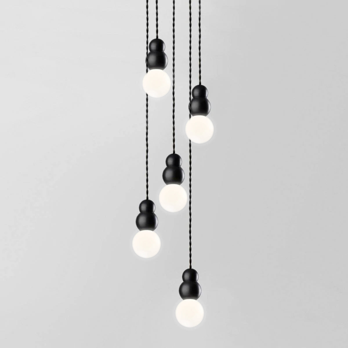 Ball Series Pendant Light 5heads Dia 3.9″ x H 6.81″ / Dia 10cm x H 17.3cm / Black / Hanging Cable Pendant light