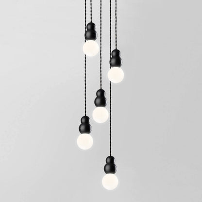Ball Series Pendant Light 5heads Dia 3.9″ x H 6.81″ / Dia 10cm x H 17.3cm / Black / Hanging Cable Pendant light