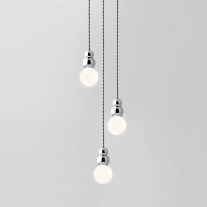 Ball Series Pendant Light 3heads Dia 3.9″ x H 6.81″ / Dia 10cm x H 17.3cm / Chrome / Hanging Cable Pendant light